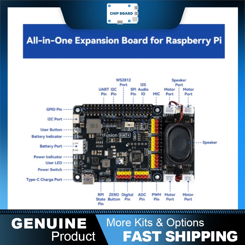 Raspberry Pi Zero - SunFounder Fusion HAT+: Placa de Expansão