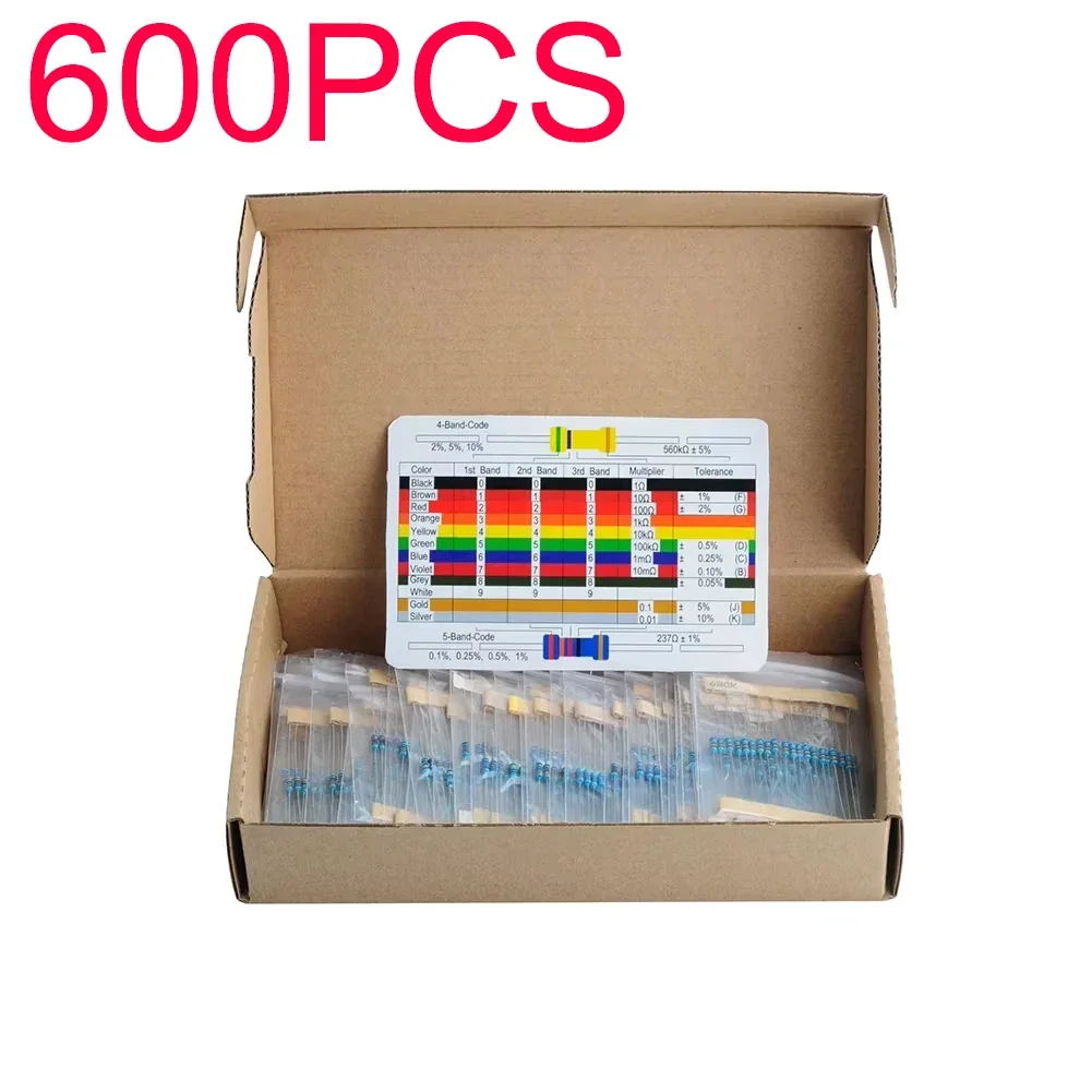 Kit de 600 resistores de filme - Arduino Diy Electronics avaliação e preço