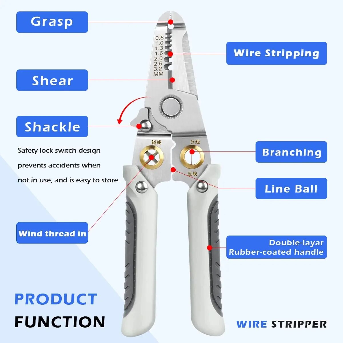 6 em 1 descascador de fio espe - Wire Stripper Cutter avaliação e preço