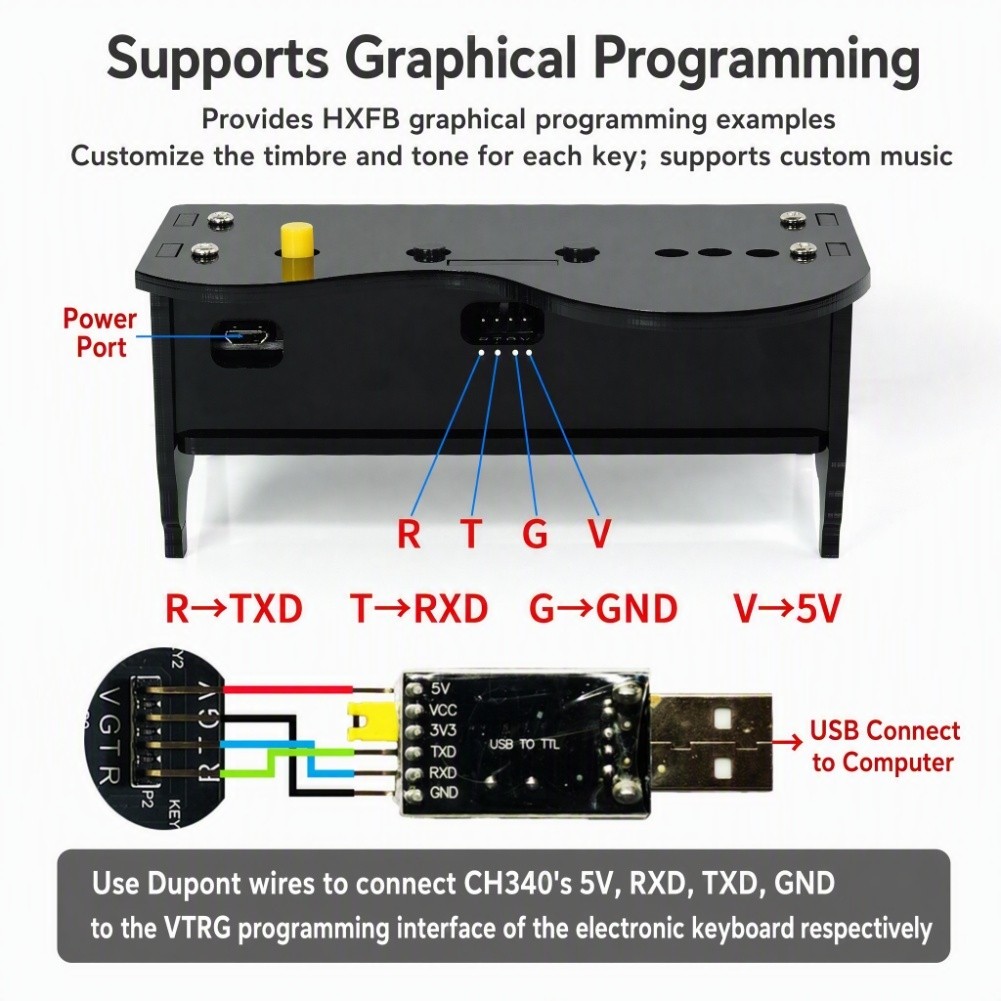 Kit DIY de Teclado Eletrônico  - Diy For Electronics avaliação e preço