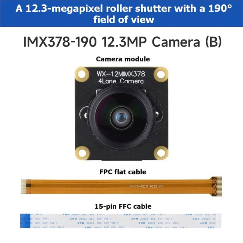 Câmera IMX378-190 12.3MP com L - Raspberry Pi Zero avaliação e preço